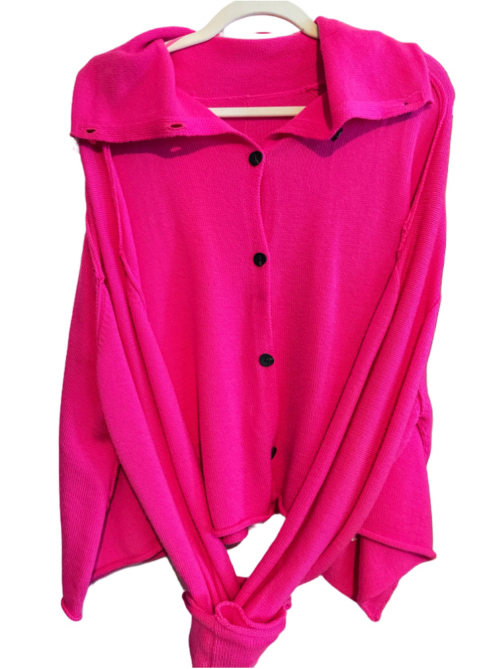 Women's Banana Blue Merino Wool Cardigan Pink Size M